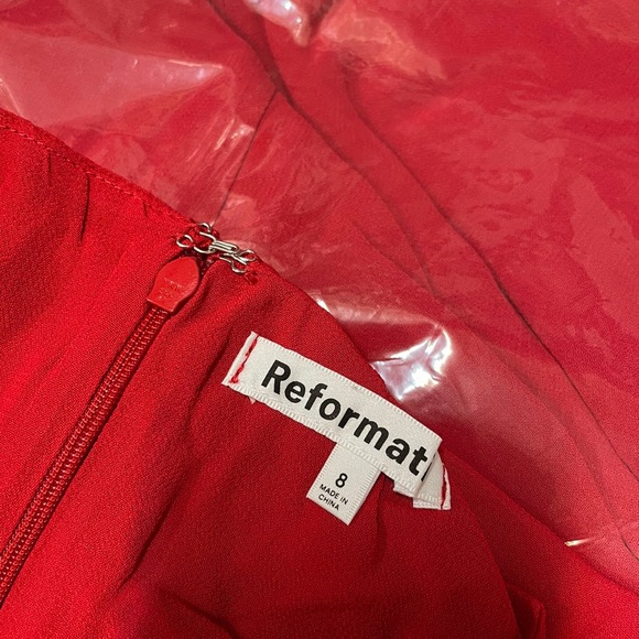 NWT Reformation Butterfly Dress Cherry - Picture 6 of 6